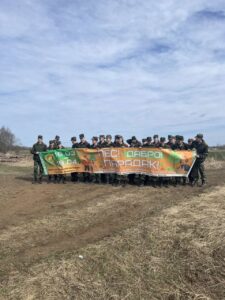 Трудовой десант витебских кадет работал сегодня на территории Рубовского лесничества ГЛХУ «Витебский лесхоз»